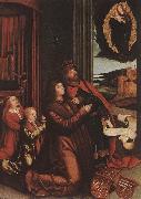 STRIGEL, Bernhard St Ladislas Presents Wladislav II and his Sons to the Virgin r oil painting